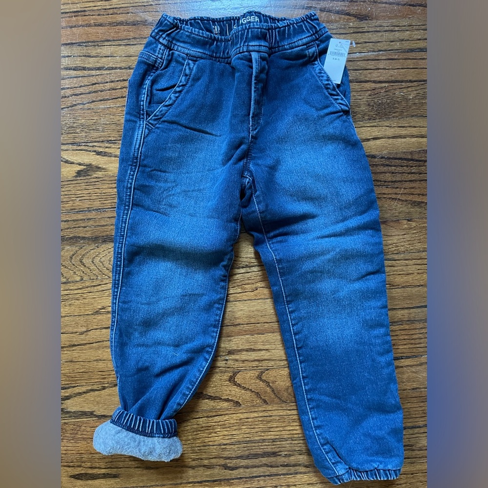 Gap fleece lined denim joggers